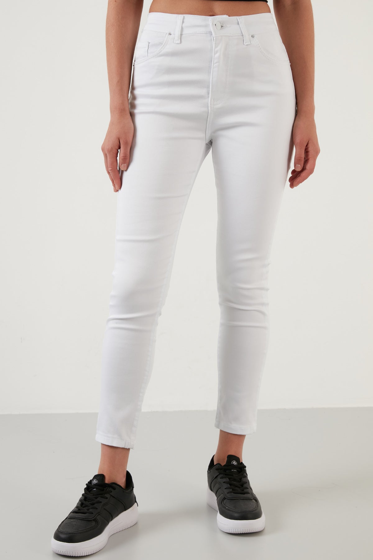 Lela Pamuklu Yüksek Bel Skinny Fit Jeans Bayan Kot Pantolon 58717150 BEYAZ