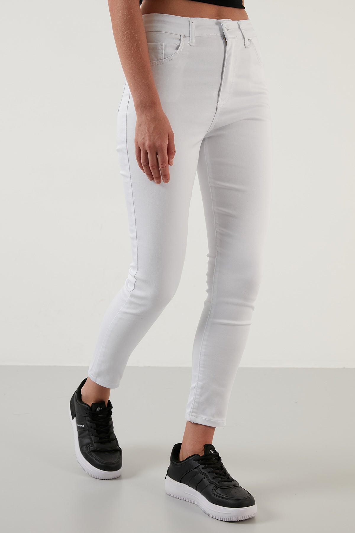 Lela Pamuklu Yüksek Bel Skinny Fit Jeans Bayan Kot Pantolon 58717150 BEYAZ