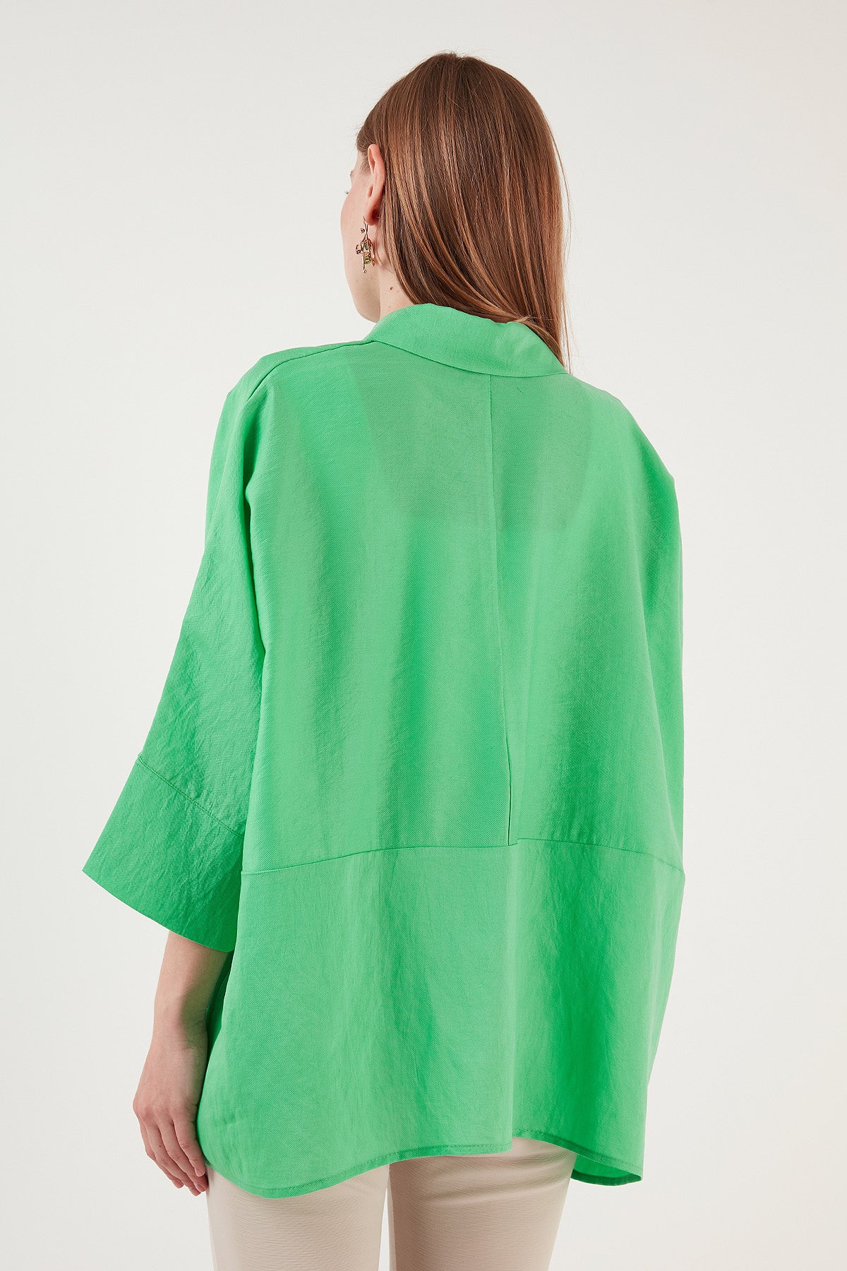 Lela Truvakar Kol Oversize Yazlık Bayan Gömlek 514344041 BENETTON