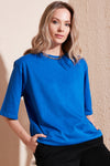 Lela Pamuklu Oversize Bisiklet Yaka Bayan T Shirt 5864562 SAKS